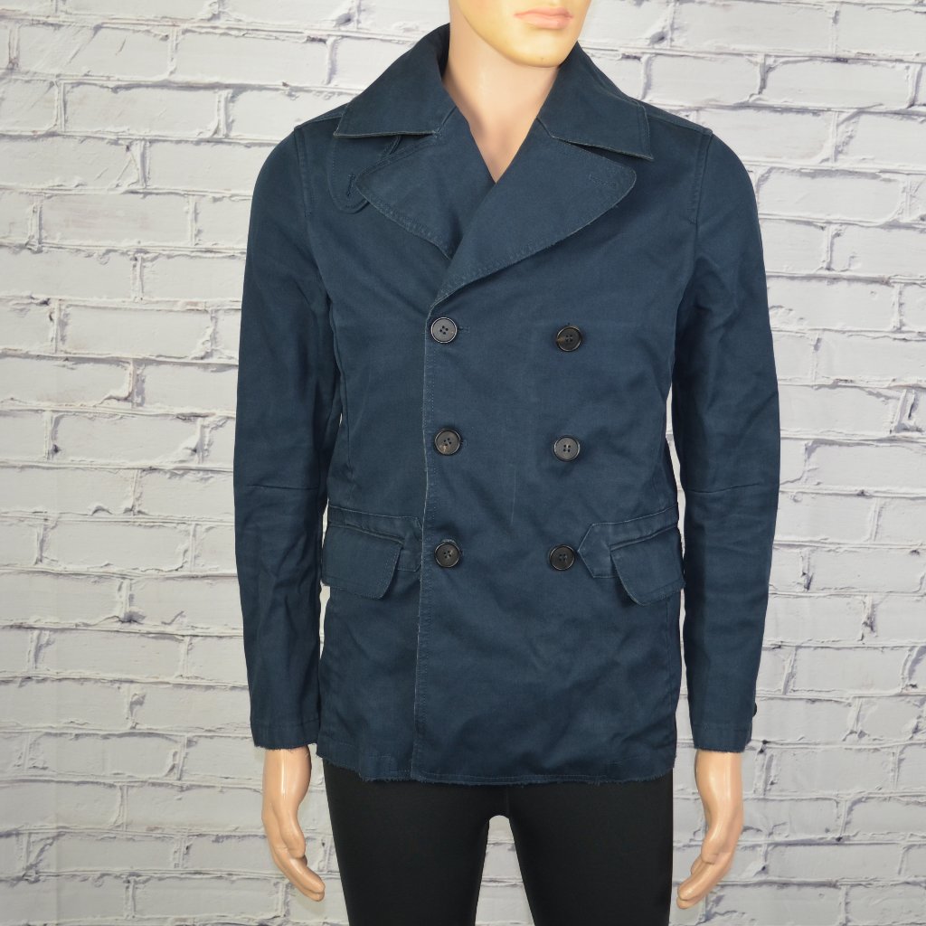 Mens All Saints Cabanel Peacoat Jacket British Millerain Co. Size 36